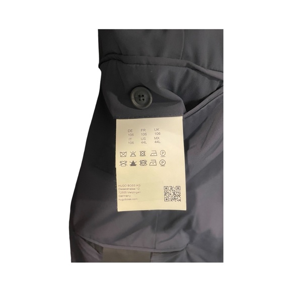 Men's Navy Hugo Boss slim fit Packable flex fit poly blend blazer 44L - Picture 4 of 5